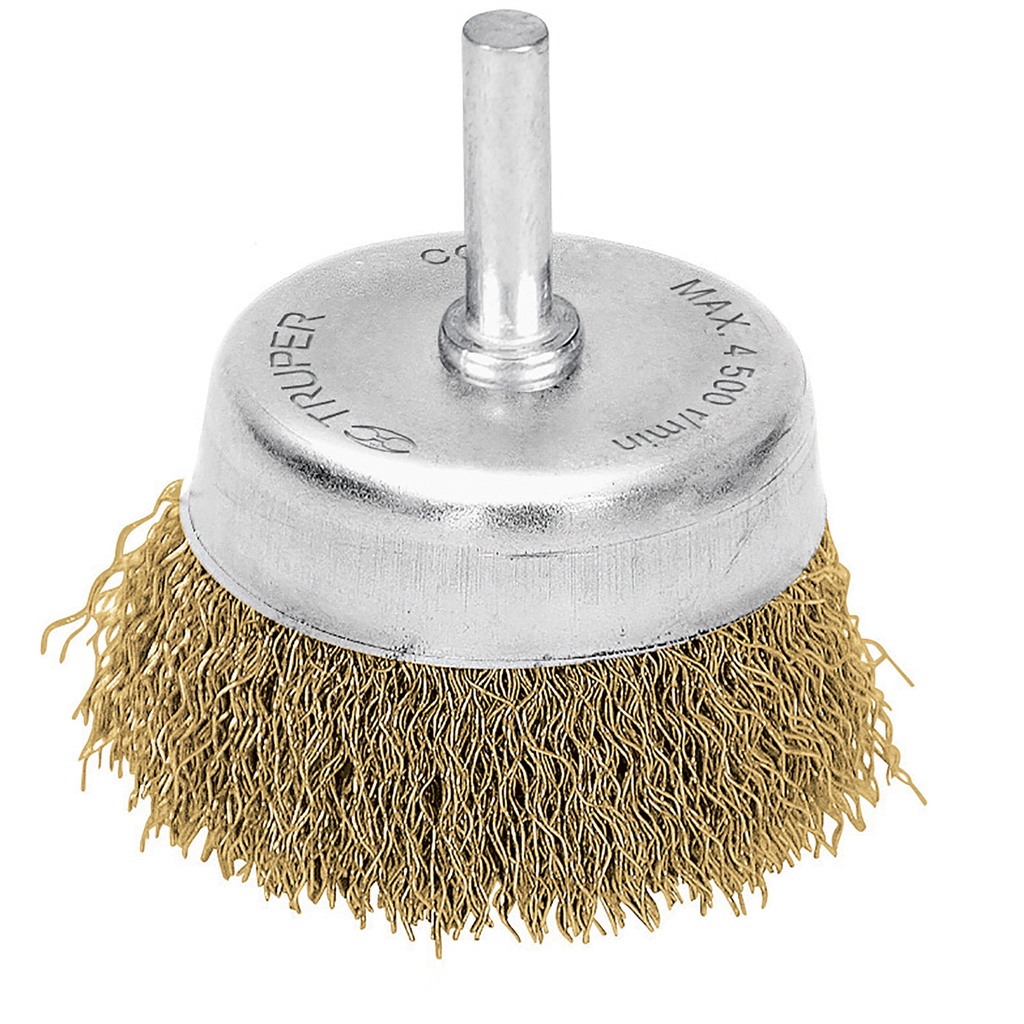 CEPILLO DE ALAMBRE CIRCULAR C/EJE 1/4 X 1 3/4" CAL.0.3 MM MOD.C0-2 REF.11571 MARCA TRUPER