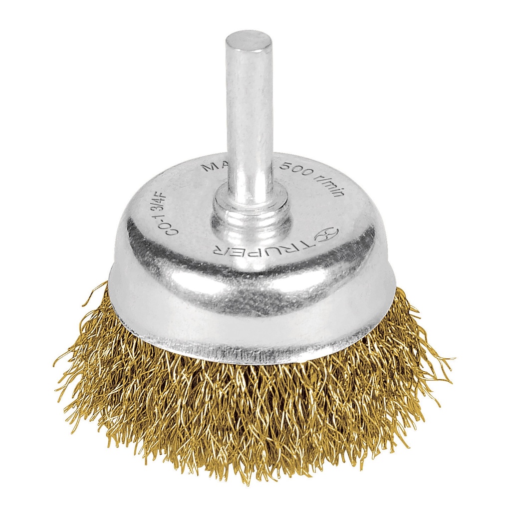 CEPILLO DE ALAMBRE CIRCULAR C/EJE 1/4 X 1 3/4" CAL. 0.17 MM MOD.CO-1.3/4 F REF.11591 MARCA TRUPER