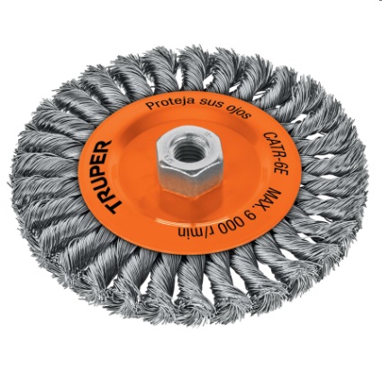 CEPILLO PLANO ALAMBRE TRENZADO 6" X 5/8" X 11"/16" CAL.0.50 MM MOD. CATR-6E REF.11597 MARCA TRUPER