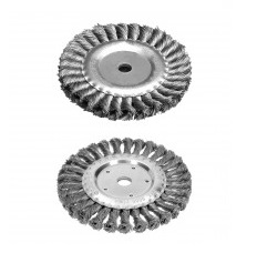 CEPILLO DE ALAMBRE CIRCULAR TRENZADO C/EJE 5/8" X 6" CAL.0.35 MM MOD.CATR-6F REF.11598 MARCA TRUPER
