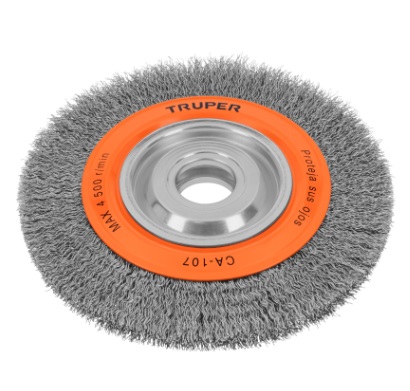 CEPILLO ALAMBRE CIRCULAR AC 3/4 X 8" PARA ESMERIL MOD. CA-107 REF. 17524 MARCA TRUPER