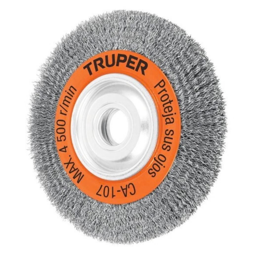 CEPILLO ALAMBRE CIRCULAR AC 3/4 X 8" PARA ESMERIL MOD. CA-107 REF. 17524 MARCA TRUPER