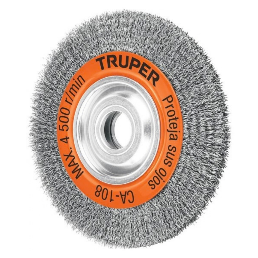 CEPILLO ALAMBRE CIRCULAR AC 7/8 X 8" PARA ESMERIL MOD. CA-108 REF. 17525 MARCA TRUPER