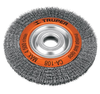 CEPILLO ALAMBRE CIRCULAR AC 7/8 X 8" PARA ESMERIL MOD. CA-108 REF. 17525 MARCA TRUPER