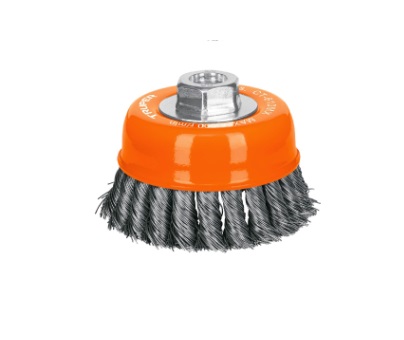 CEPILLO COPA ALAMBRE TRENZADO 4 X 14MM EJE ROSCABLE MOD.CT-610XM REF.17532 MARCA TRUPER