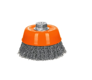 CEPILLO COPA ALAMBRE ONDULADO GRUESO 5 X 14MM EJE ROSCABLE MOD.CT-512XM REF.17534 MARCA TRUPER
