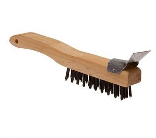 CEPILLO DE ALAMBRE M/MADERA 4 X 16 HILERAS C/ ESPATULA REF. BRWB-002 / CEP-03 MARCA VALLEY