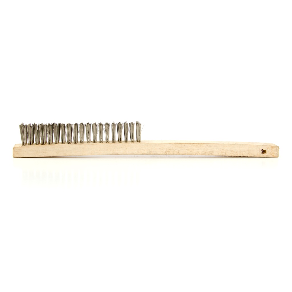 CEPILLO MANGO MADERA 4 X 15 ACERO INOX REF. 2001717 MARCA WELDTECH
