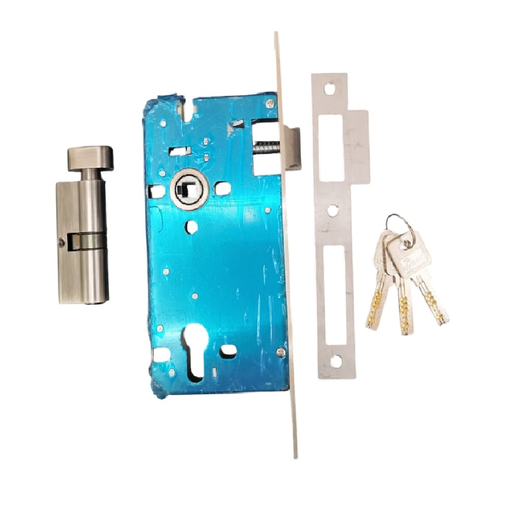 CERRADURA DE SEGURIDAD CON CILINDRO PARA MANILLA MARCA BARI