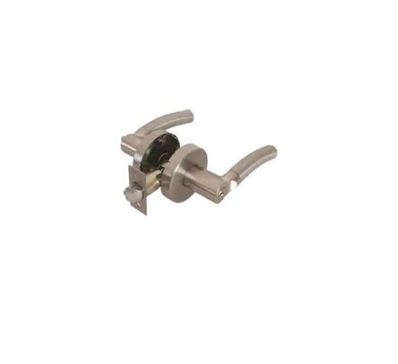 CERRADURA DE MANILLA REDONDA CON ROSETA PARA BAÑO CROMADO REF. CER.03.06 MARCA BARI