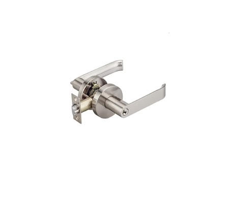 CERRADURA DE MANILLA PLANA CON ROSETA PARA BAÑO CROMADO REF. CER.03.08 MARCA BARI
