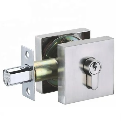 CERROJO / CILINDRO DOBLE CUADRADO CON LLAVE EN ACERO INOX REF. CER.05.01 MARCA BARI