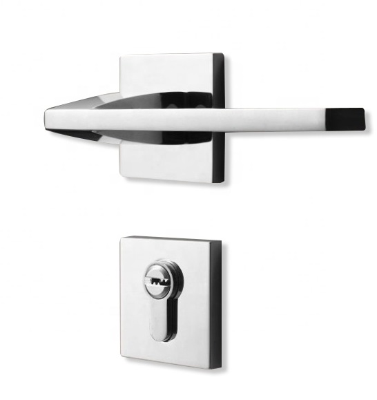 CERRADURA DE MANILLA MOD. AOSTA PARA HABITACION- OFICINA CROMADO PLATA REF. CER.06.03 MARCA BARI
