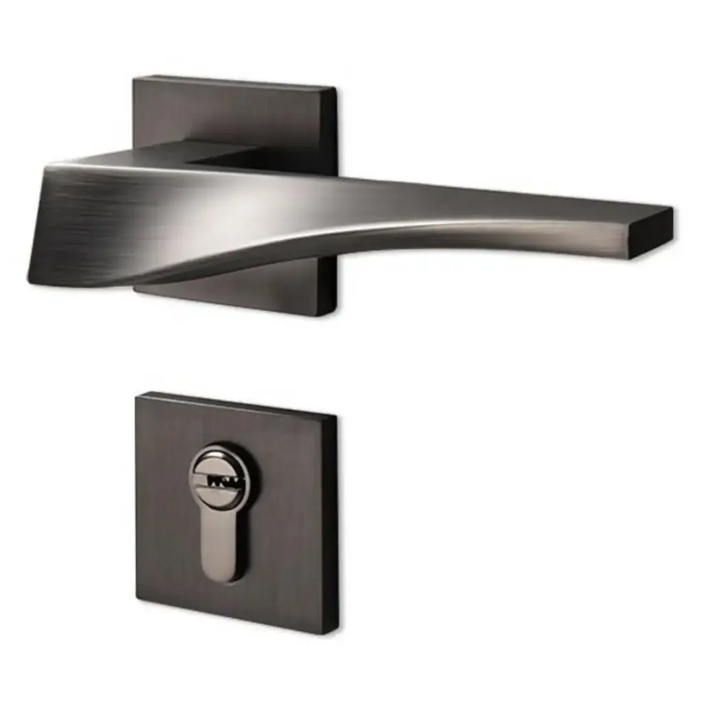 CERRADURA DE MANILLA MOD. CHIUSA PARA BAÑO NEGRA REF. CER.06.08 MARCA BARI
