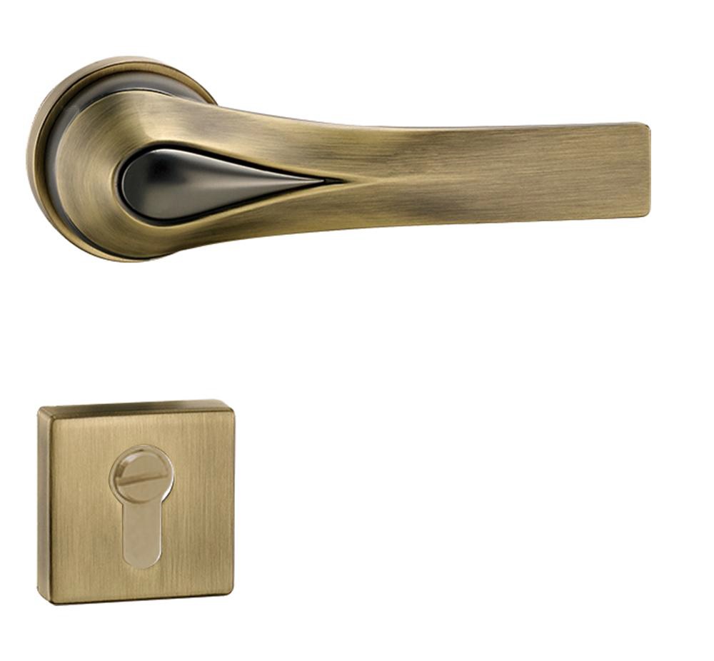 CERRADURA DE MANILLA CON ROSETA PARA BAÑO SERIE FERRARA DORADO REF. CER.06.18 MARCA BARI