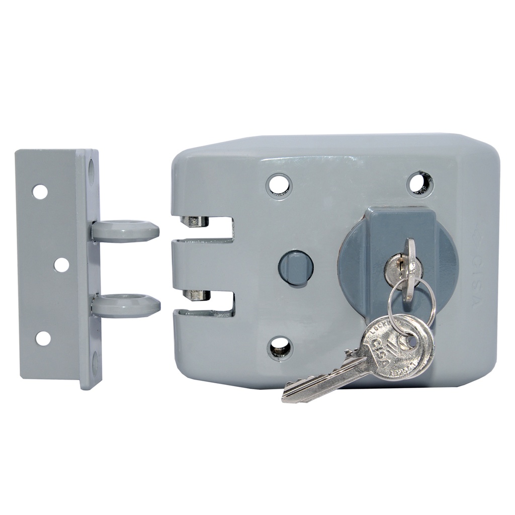 CERRADURA FIJA DE SOBREPONER / DIENTE DE PERRO CILINDRO FIJO POMO MOVIL COD. 12640002 MARCA CISA