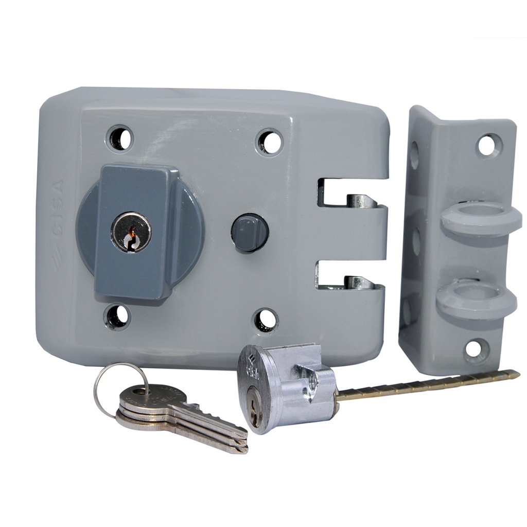 CERRADURA FIJA DE SOBREPONER / DIENTE DE PERRO CILINDRO SUELTO POMO FIJO REF. 12640003 MARCA CISA