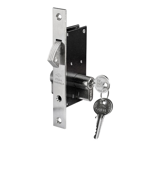 CERRADURA PARA EMBUTIR DE GANCHO 30 MM CILINDRO EUROPERFIL 60 MM REF12640033 MARCA CISA