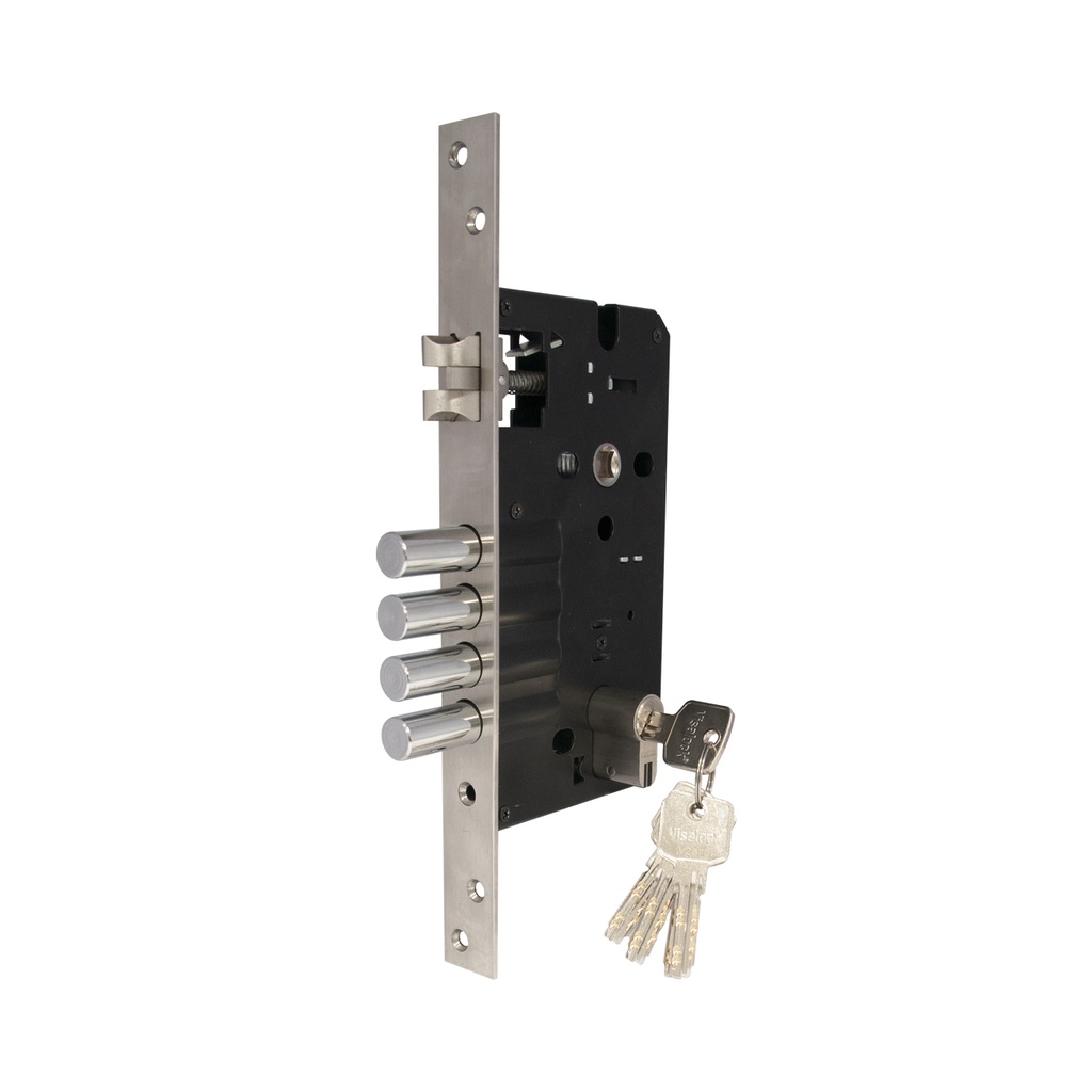 CERRADURA PARA EMBUTIR DE 60MM 4 x 3 (4 BARRAS)CILINDRO DOBLE C REF. 12690545 (91002497 +91002686+91002463) MARCA VISALOCK