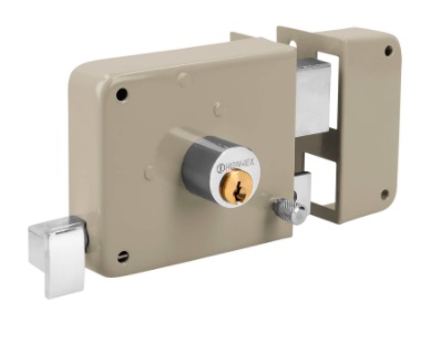 CERRADURA FIJA DE SOBREPONER DERECHA CILINDRO SUELTO MOD. CS-70D REF. 43574 MARCA HERMEX
