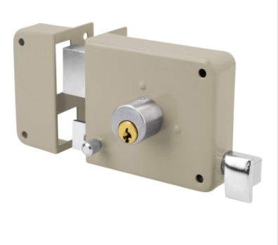 CERRADURA FIJA DE SOBREPONER IZQUIERDA CILINDRO FIJO MOD. CS-75I REF. 43575 MARCA HERMEX