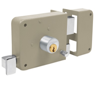 CERRADURA FIJA DE SOBREPONER DERECHA CILINDRO FIJO MOD. CS-75D REF. 43576 / 18779 MARCA HERMEX
