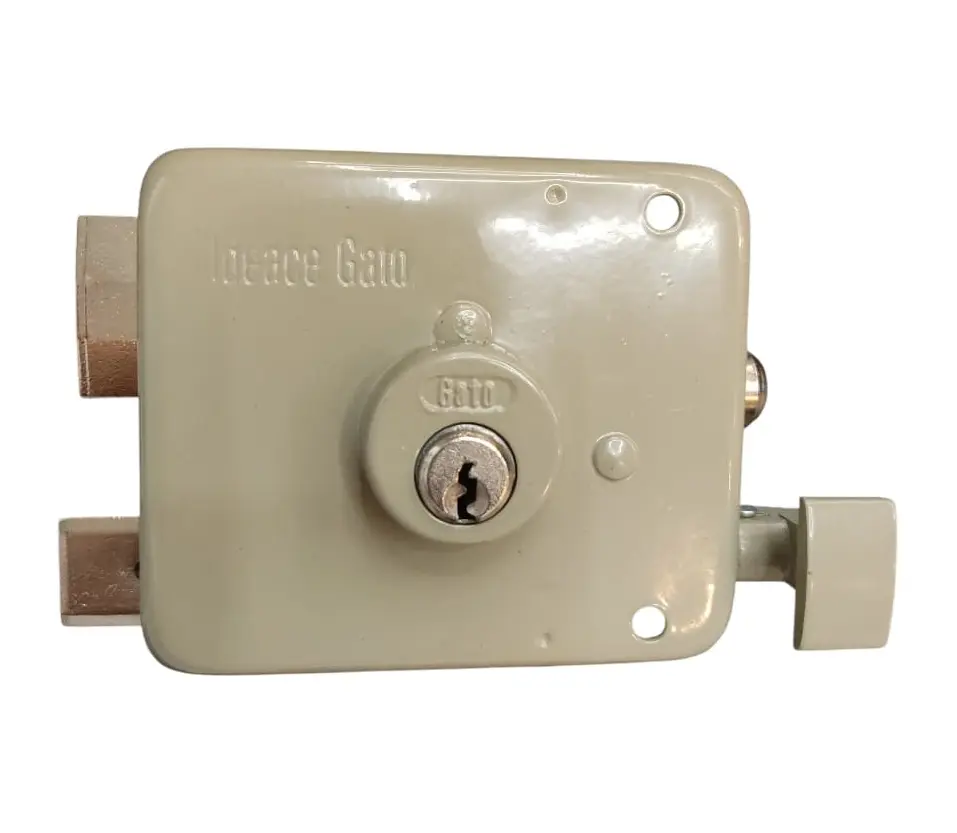 CERRADURA FIJA DE SOBREPONER IZQ. CILINDRO LARGO C/ LLAVE Y SEG. NOCTURNO MOD. G715FI REF. IDE-2G71506 / 674295 IDEACE