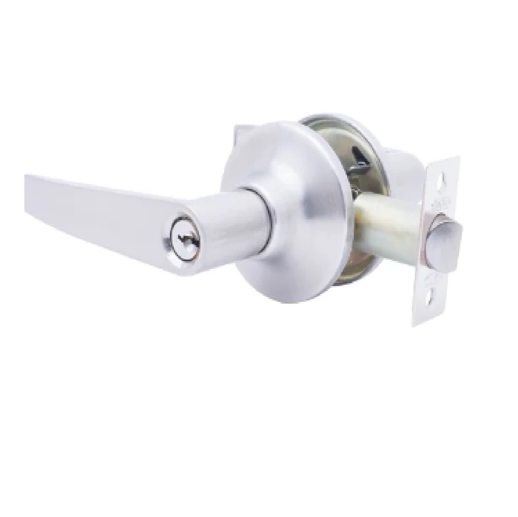 CERRADURA DE MANILLA TUBULAR PARA CUARTO C/ LLAVE CROMADA MOD. 211 REF. IDE-721102 / 721111 IDEACE