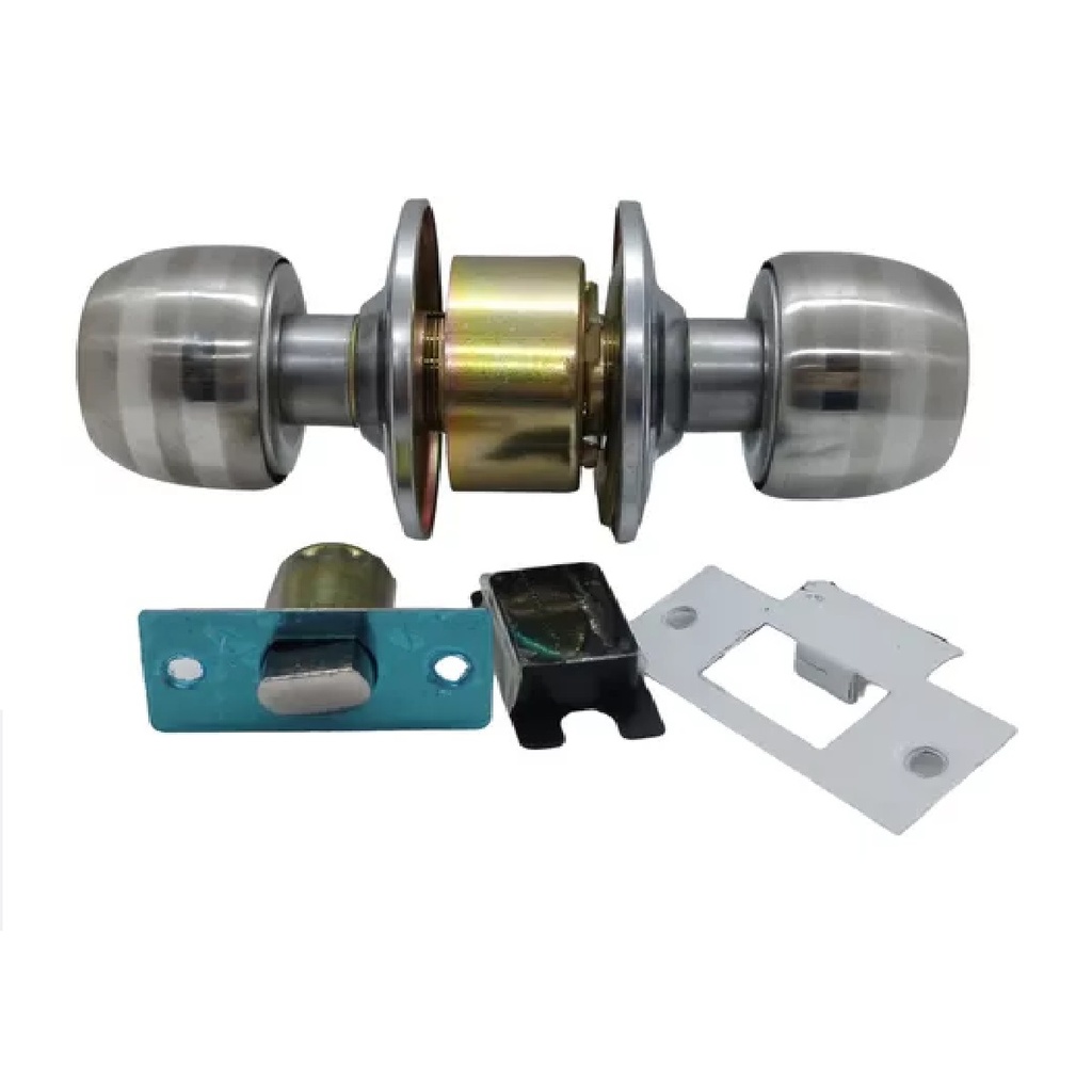 CERRADURA DE POMO / BOLA CROMADO PARA BAÑO REF.MAN-H813 MARCA GDESEO