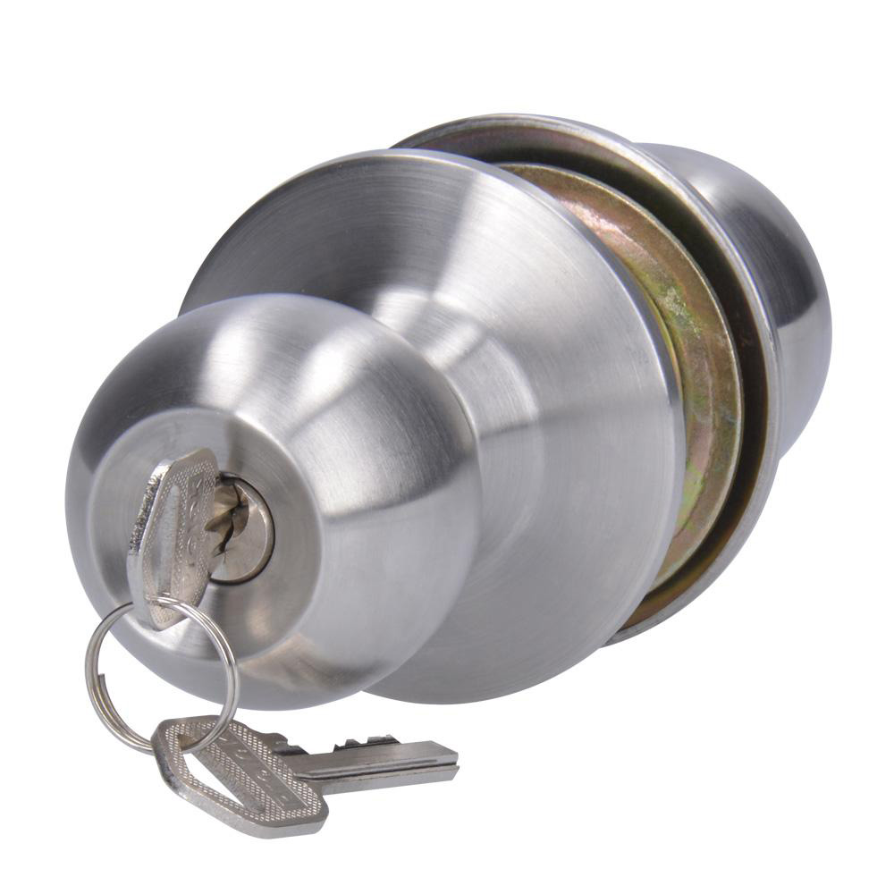 CERRADURA DE POMO / BOLA CON ROSETA ACERO INOX PARA DORMITORIO REF. 36-12-248 MARCA TEZZA