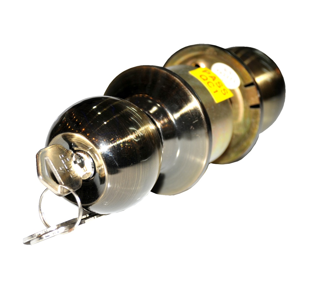 CERRADURA DE POMO / BOLA CON LLAVE BRONCE PARA DORMITORIO REF. 36-12-273 MARCA TEZZA