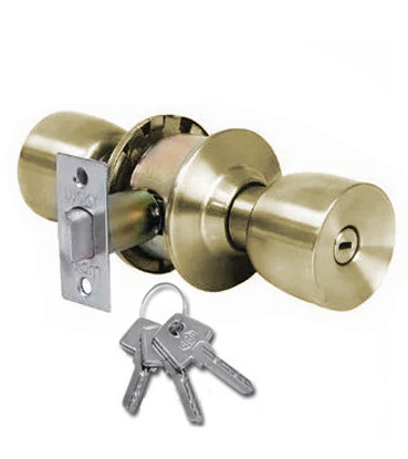 CERRADURA DE POMO / COPA CON LLAVE COBRE PARA DORMITORIO REF. 36-12-279 MARCA TEZZA