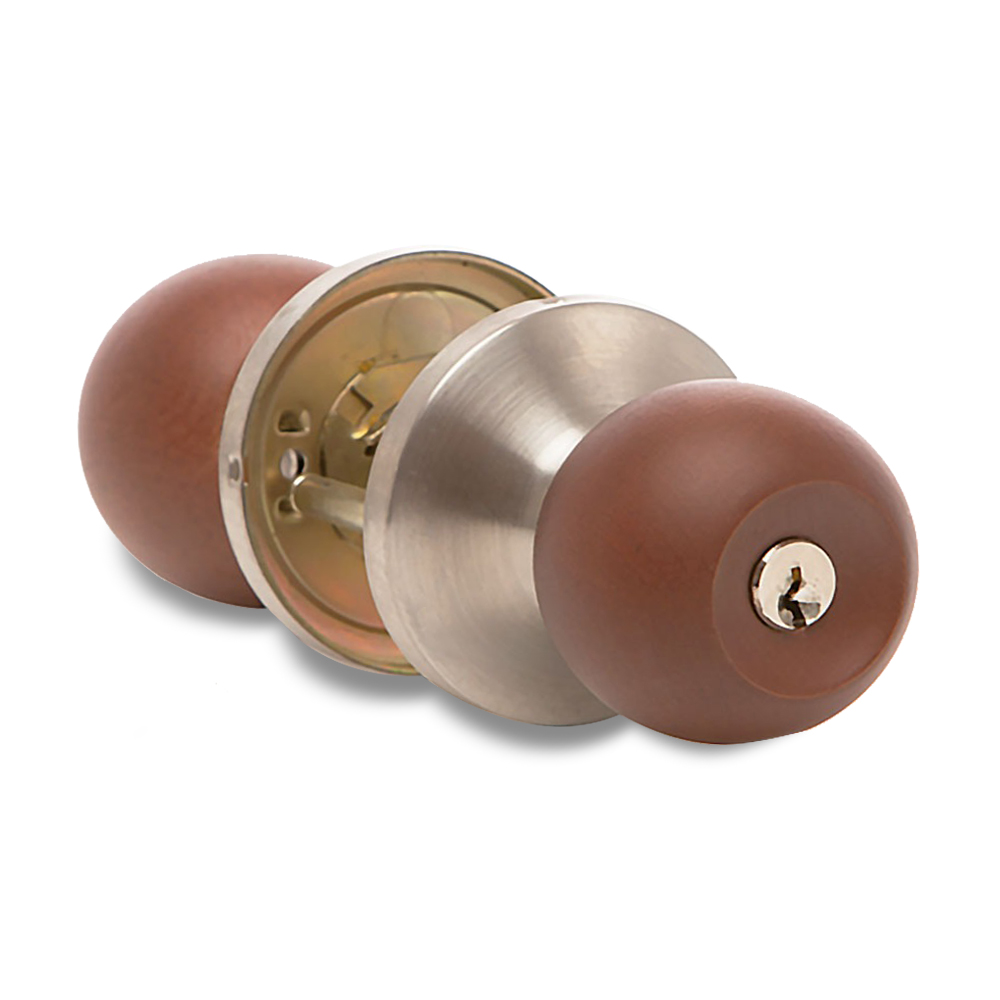 CERRADURA DE POMO /BOLA C ROSETA MADERA OSCURA PARA DORMITORIO MOD. ZCE-2617AE REF. CE0005 MARCA ZOE