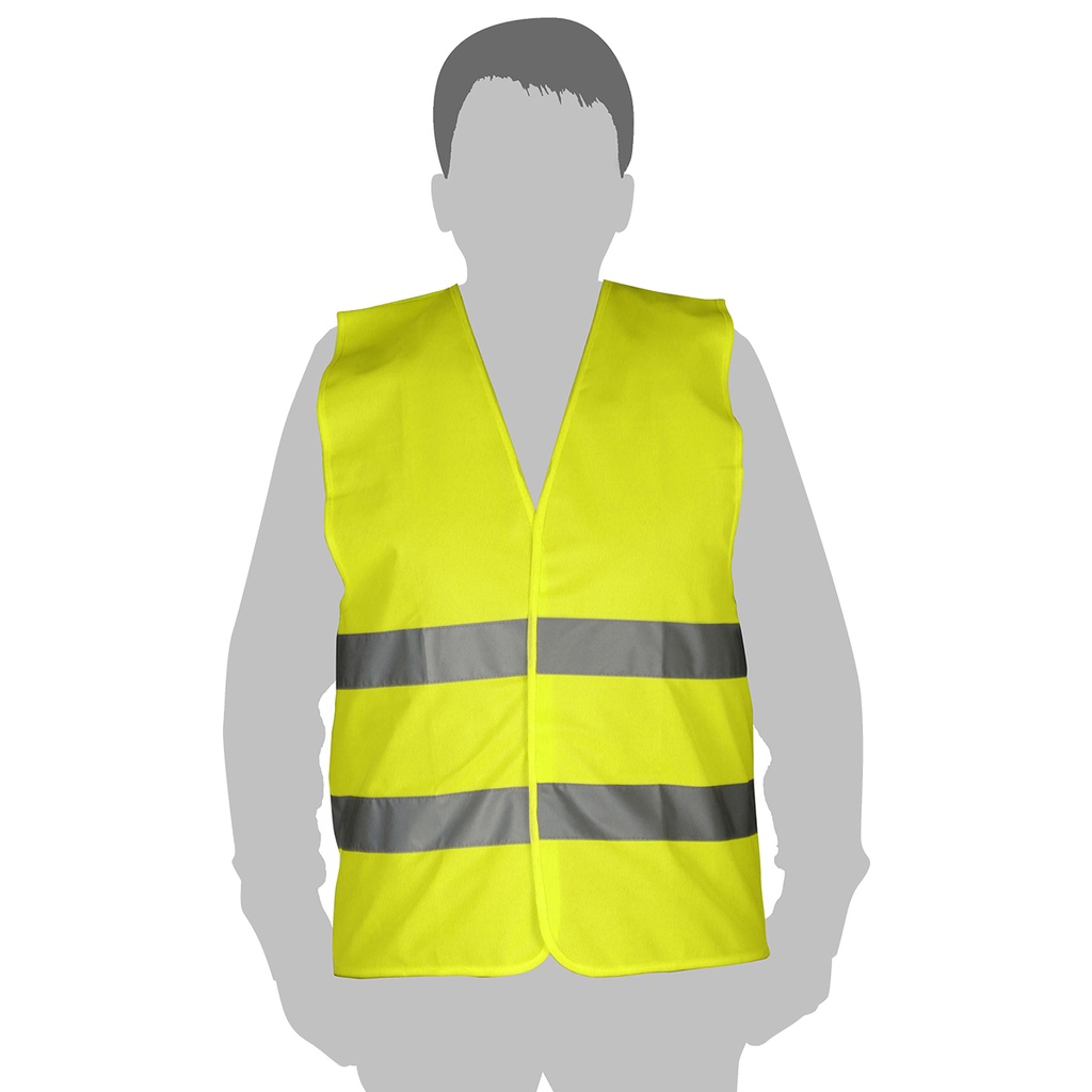 CHALECO REFLECTOR AMARILLO TALLA L - POLIESTER - CINTA REFLECTANTE DE 5 CM REF. 45092 MARCA TOLSEN