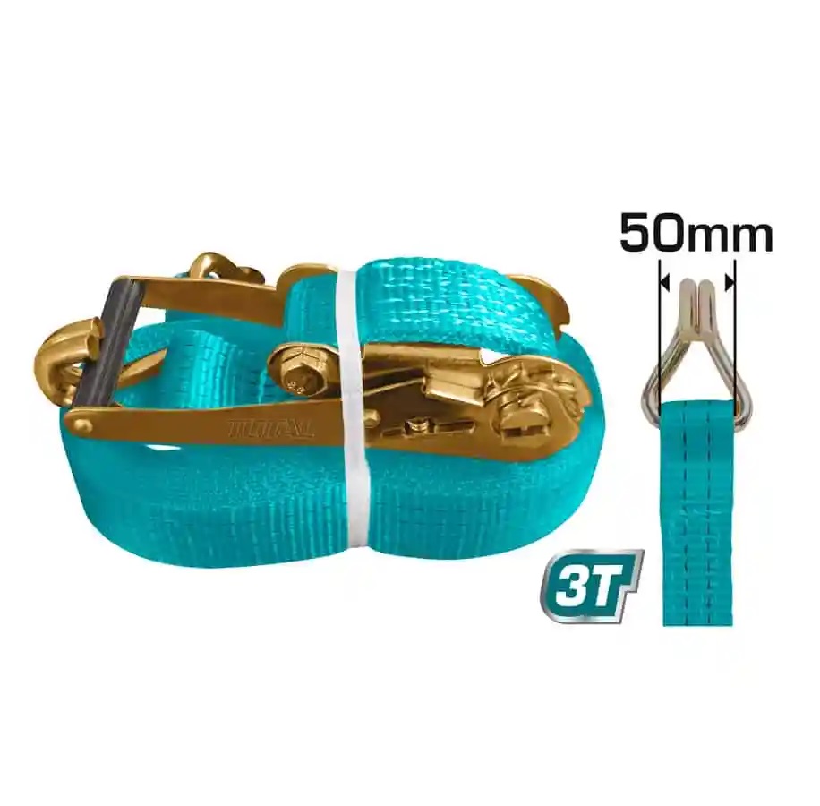ESLINGA / FAJA DE CARGA 10 M X 50MM CAP. 3 TONELADAS REF. THTRS3101 / 168884 MARCA TOTAL TOOLS