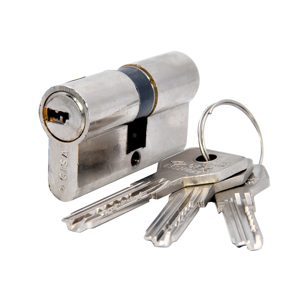 CILINDRO TIPO ASTRAL 60MM LLAVE PLANA ACANALADA MOD. M6/07 NK (UN CIFRADO) REF. 12640104 MARCA CISA