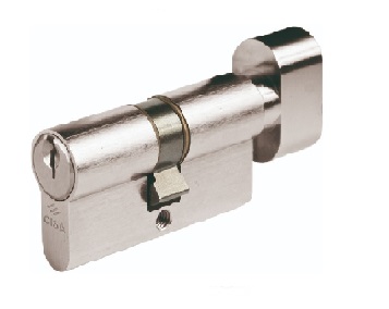 CILINDRO EUROPERFIL DE 60 MM CON POMO ( POMO - LLAVE ) REF. 12640103 COD. 037000 MARCA CISA