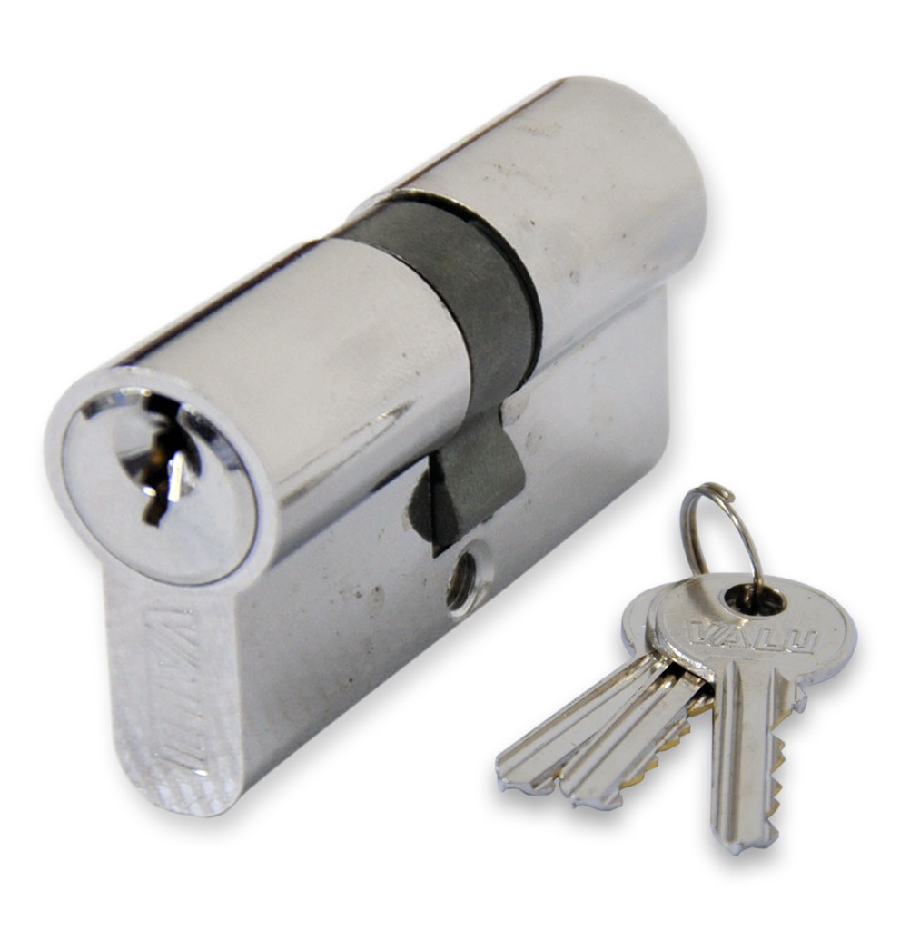 CILINDRO UNIVERSAL TIPO PERA 60 MM 3 LLAVES REF. ZGC0596 MARCA VALU