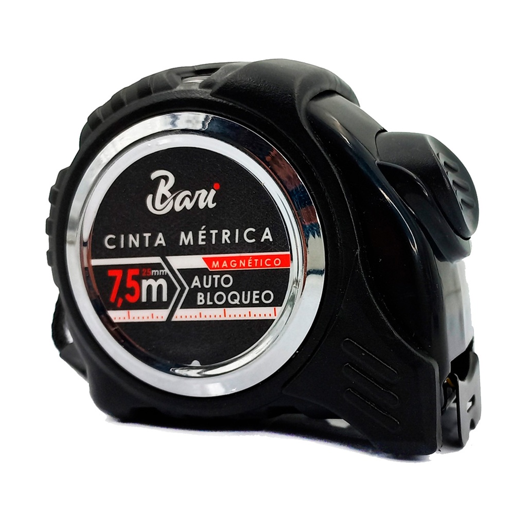 CINTA METRICA 16 MM X 7.5 MTS ANTIBLOQUEO REF. HER.02.03 MARCA BARI