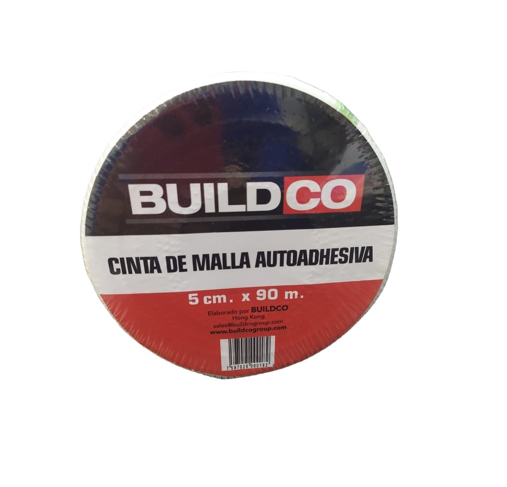 CINTA DE FIBRA / MALLA AUTOADHESIVA PARA DRYWALL DE 2" X 90 MTS (5 CM X 90 MTS) COD. PCE915 REF. 000182 BUILDCO