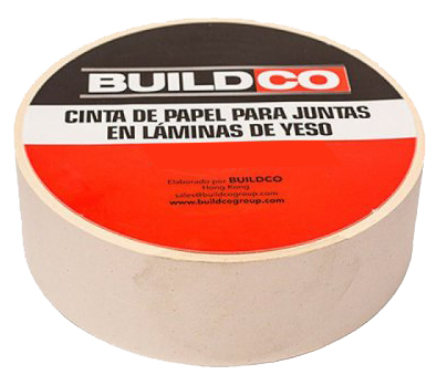 CINTA DE PAPEL PARA DRYWALL TAPA JUNTAS DE 5 CM 2" X 75 MTS REF.060019 COD.000168 MARCA BUILDCO