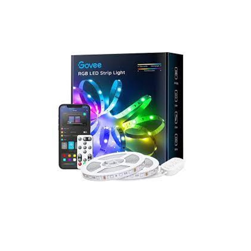 KIT DE CINTA LED RGB LED STRIP LIGHT CON CONTROL MOD- H6139 ( 2 X 5 MTS ) REF. H61391A1 MARCA GOVEE