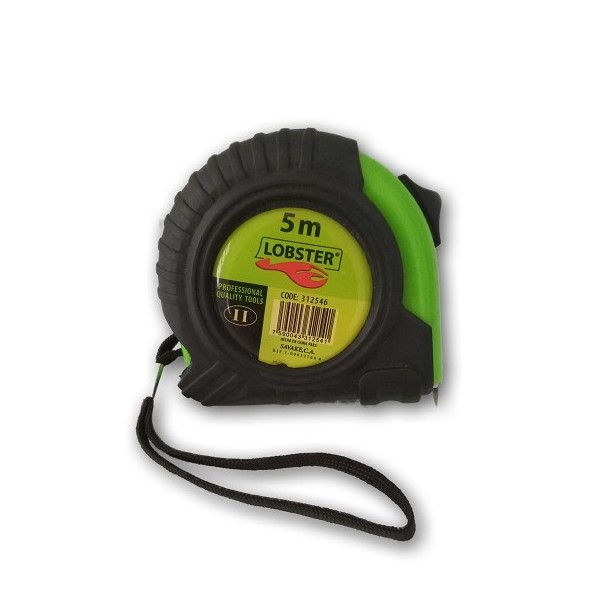 CINTA METRICA LOBSTER 5MTCON FORRO DE GOMA REF. 312546 MARCA LOBSTER