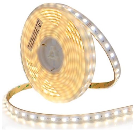 CINTA LED SLIM 110V 3000K 8W/MTS IP65 750LM (NO REQ PLUG) BLANCA POR METRO REF.LUM-799 LUMIND