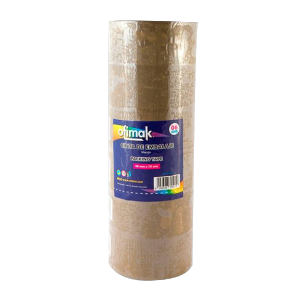 CINTA DE EMBALAR MARRON 2" X 70 MTS (BULTO 36 PZAS) REF. OK110 COD.705110 / 351560 MARCA OFIMAK
