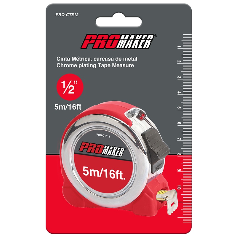 CINTA METRICA POWERLOCK 3/4"X 5MTS REF. PRO-CT512 MARCA PROMAKER
