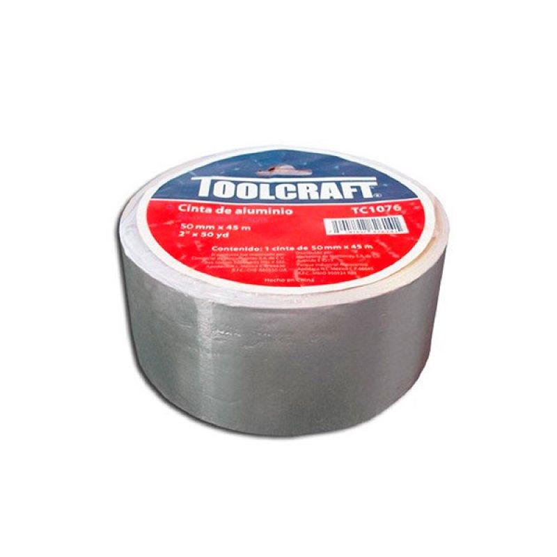 CINTA DE ALUMINIO PARA DUCTOS 50 MM X 45 MTS REF. TC1076 MARCA TOOLCRAFT
