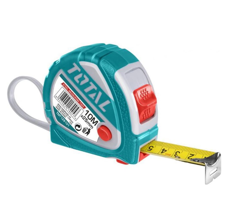 CINTA METRICA 25 MM X 10 MTS REF. TMT126101 MARCA TOTAL TOOLS
