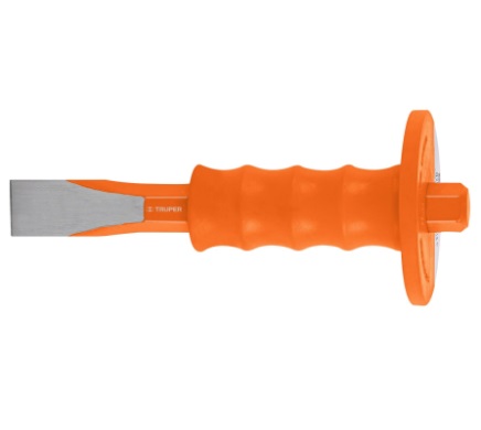CINCEL DE CORTE FRIO PLANO CON PROTECTOR 1" X 8" MOD.C-1X8G REF. 12276 MARCA TRUPER
