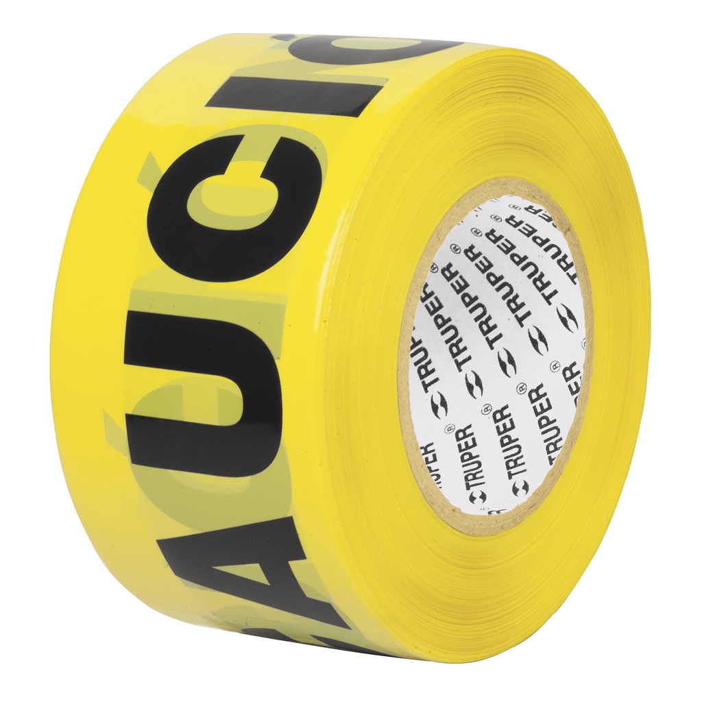CINTA BANDA AMARILLA "PRECAUCION" 3" X 304 MTS MOD.CIDE-301 REF.12583 MARCA TRUPER